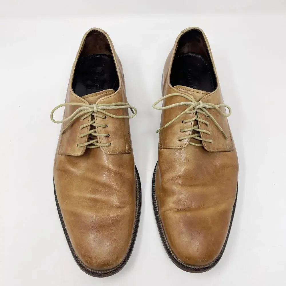 Cole Haan Mens 10.5 Brown Nike Air Williams Derby Round Toe Dress Shoes Lace Up